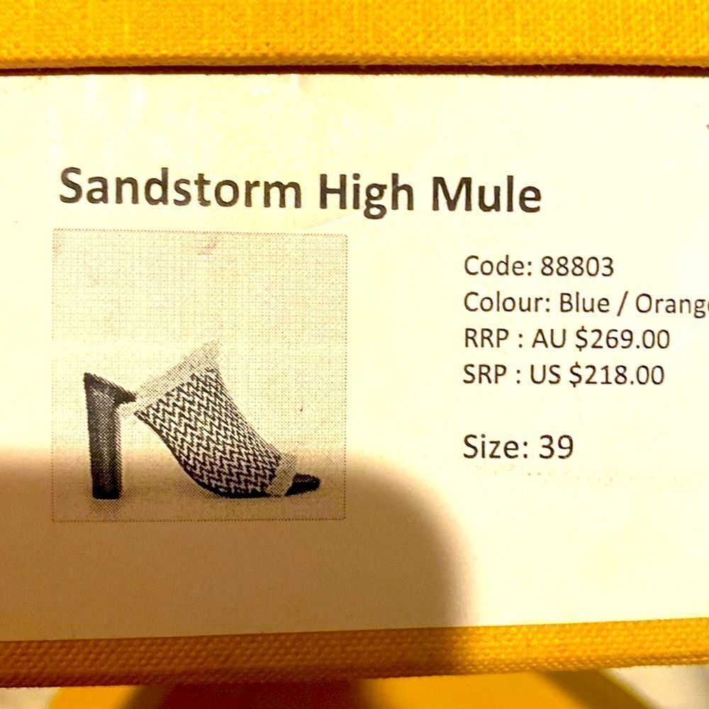 NEW THE MODE COLLECTIVE SANDSTONE HIGH HEEL MULES - Picture 3 of 9